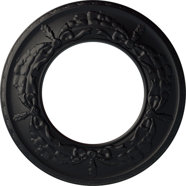 Ekena Millwork Salem Ceiling Medallion (Fits Canopies up to 7 1/8"), 13 1/4"OD x 7 1/8"ID x 7/8"P, Steel Gray CM13SASGS - main
